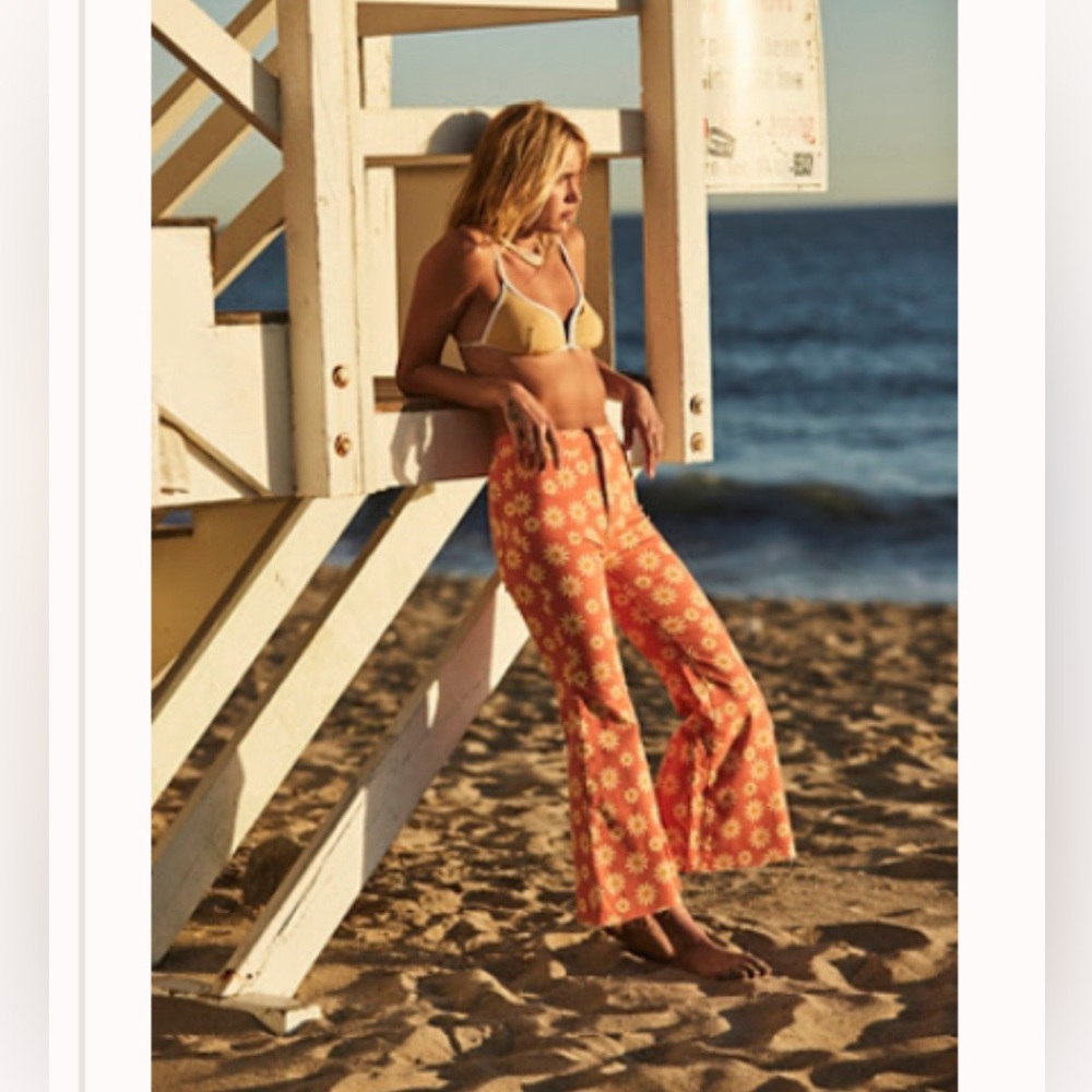 Free People Youthquake Printed Crop Flares
